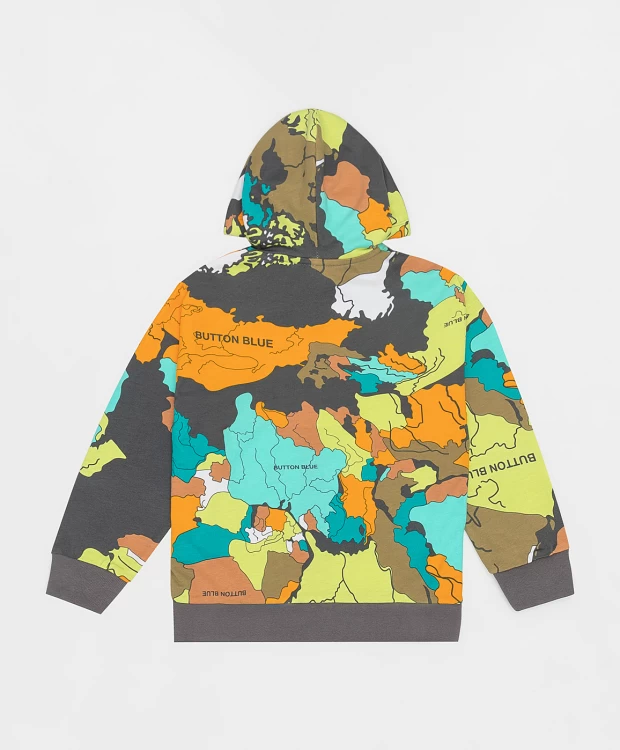 фото Толстовка с карманом и принтом button blue (158)