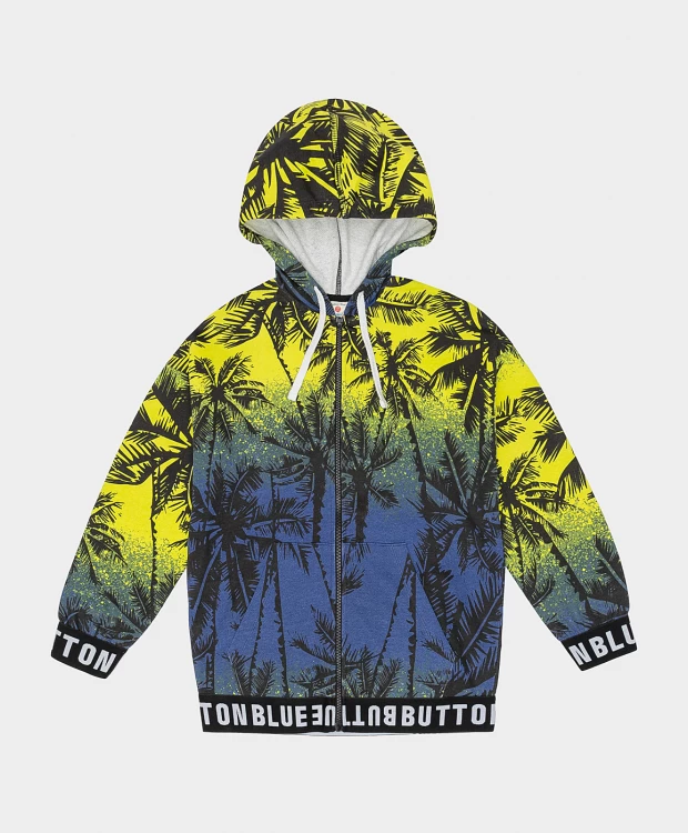 фото Толстовка со спущенным плечом с принтом button blue (134)