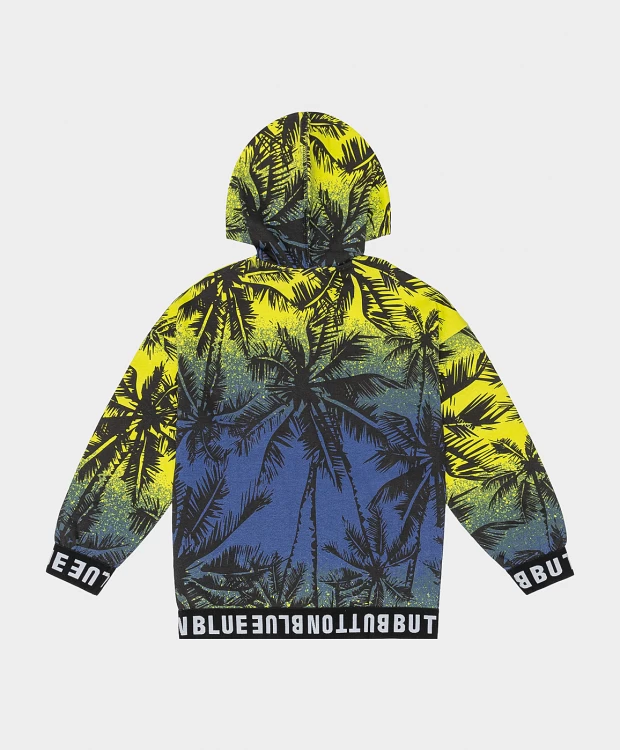 фото Толстовка со спущенным плечом с принтом button blue (134)