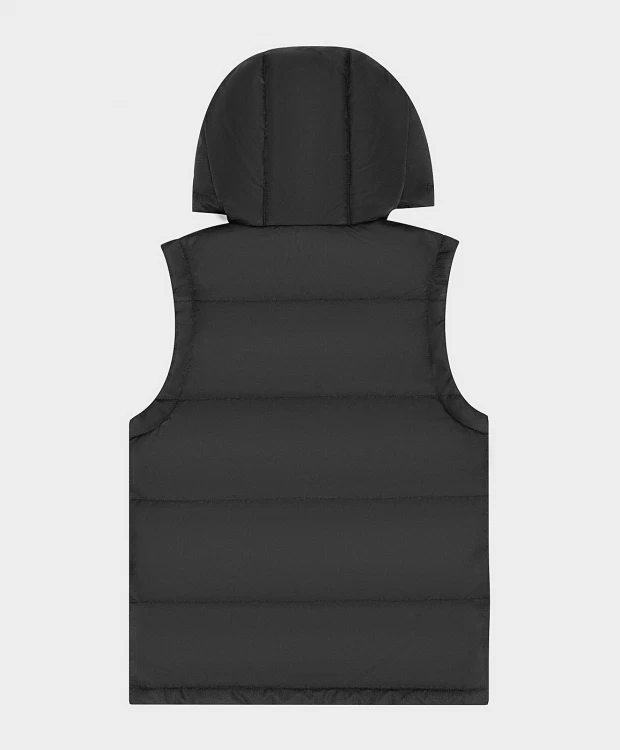 фото Жилет черный с капюшоном button blue (134)