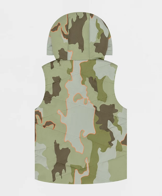 фото Жилет в стиле милитари с капюшоном button blue (158)