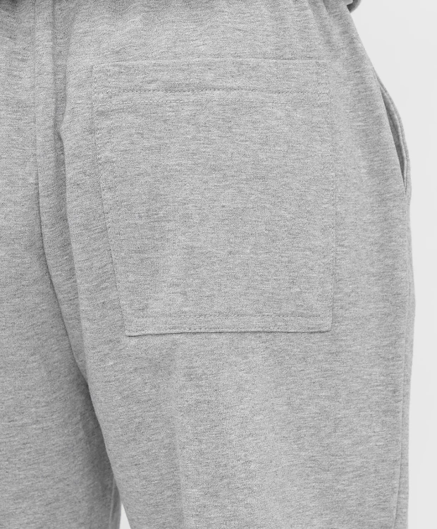 фото Брюки из футера с нашивкой серые button blue (146)