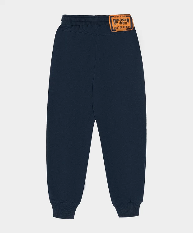 фото Брюки из футера синие button blue (158)