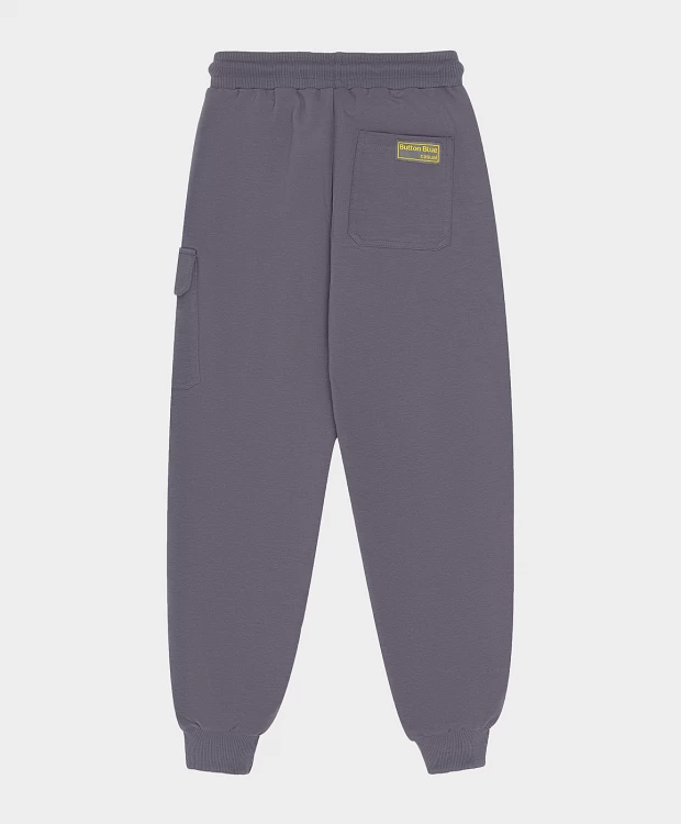 фото Брюки из футера серые button blue (140)