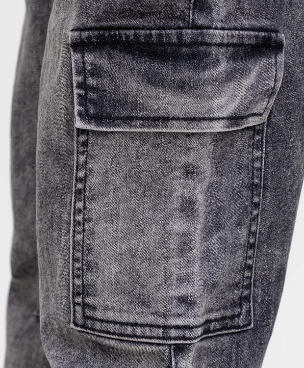 фото Джинсы с карманами серые button blue (152)