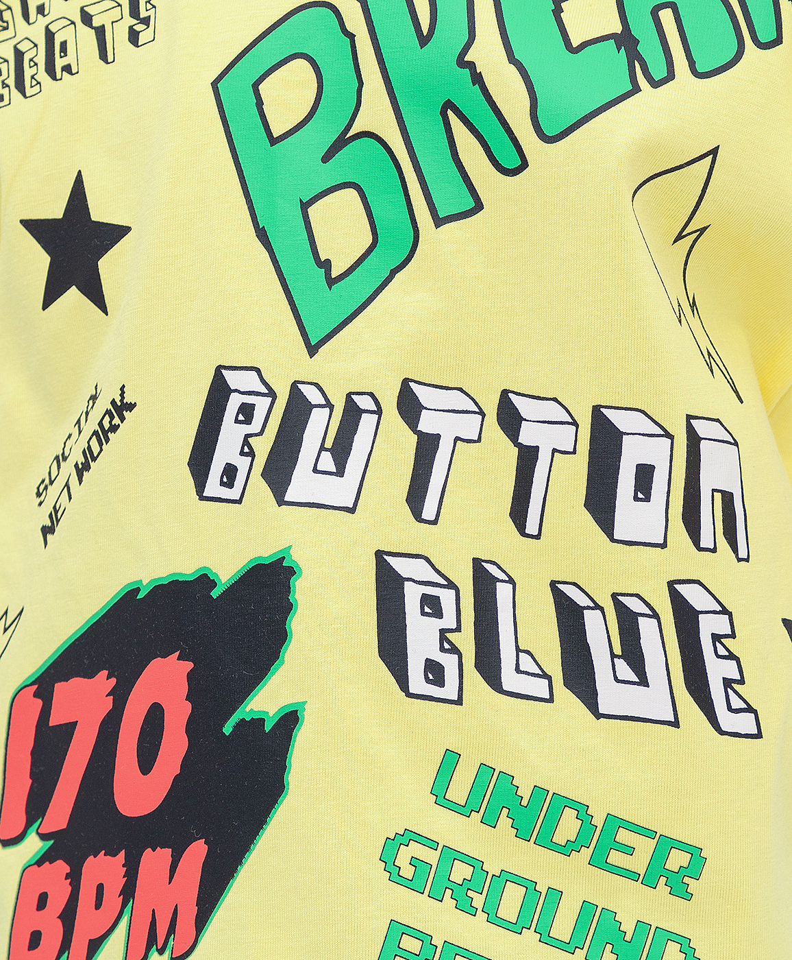 фото Футболка желтая button blue