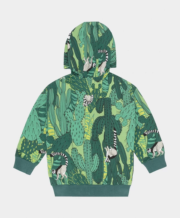 фото Толстовка со спущенным плечом зеленая button blue (128)