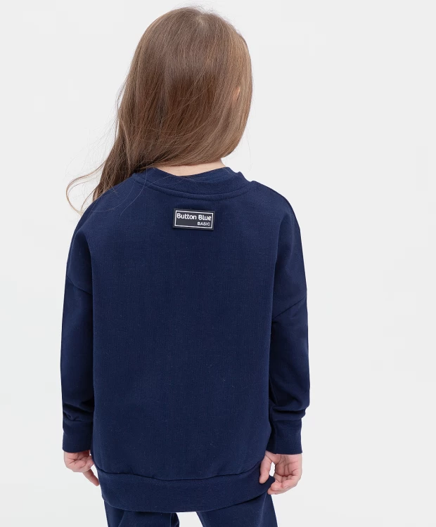 Свитшот синий Button Blue