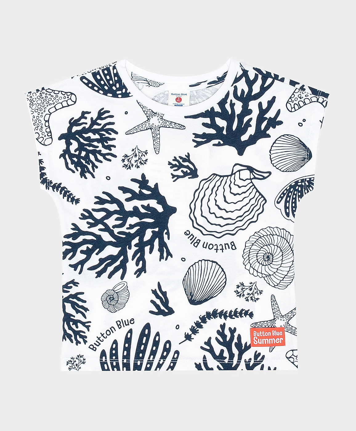

Футболка белая Button Blue, Белый, 122BBGF12030225