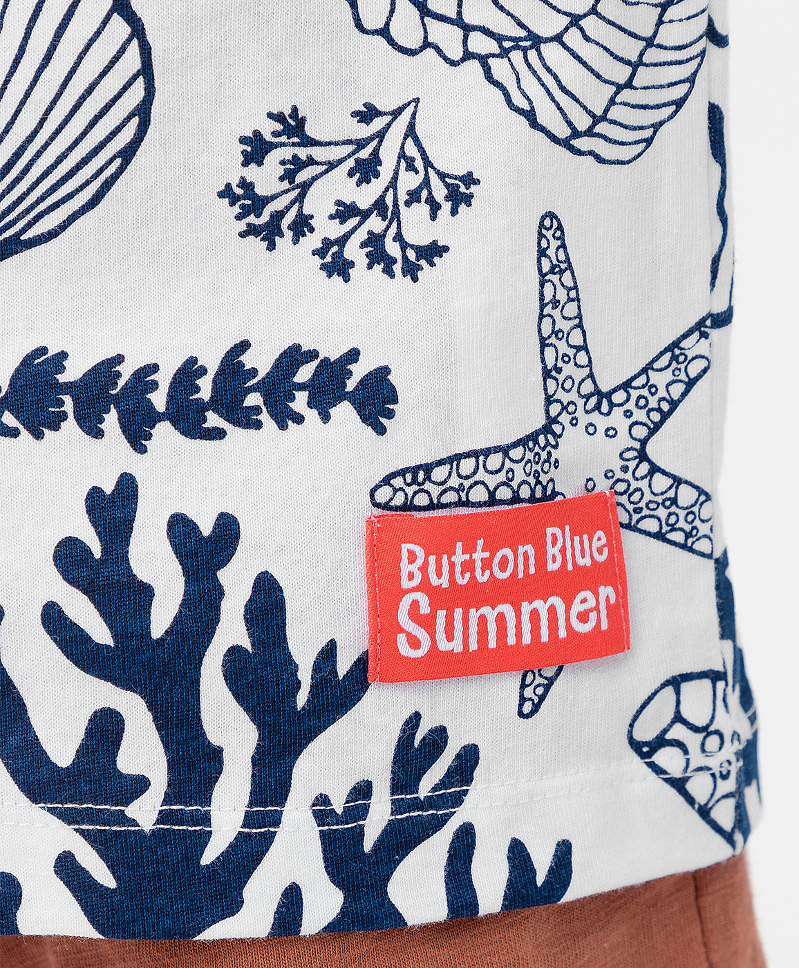 фото Футболка белая button blue