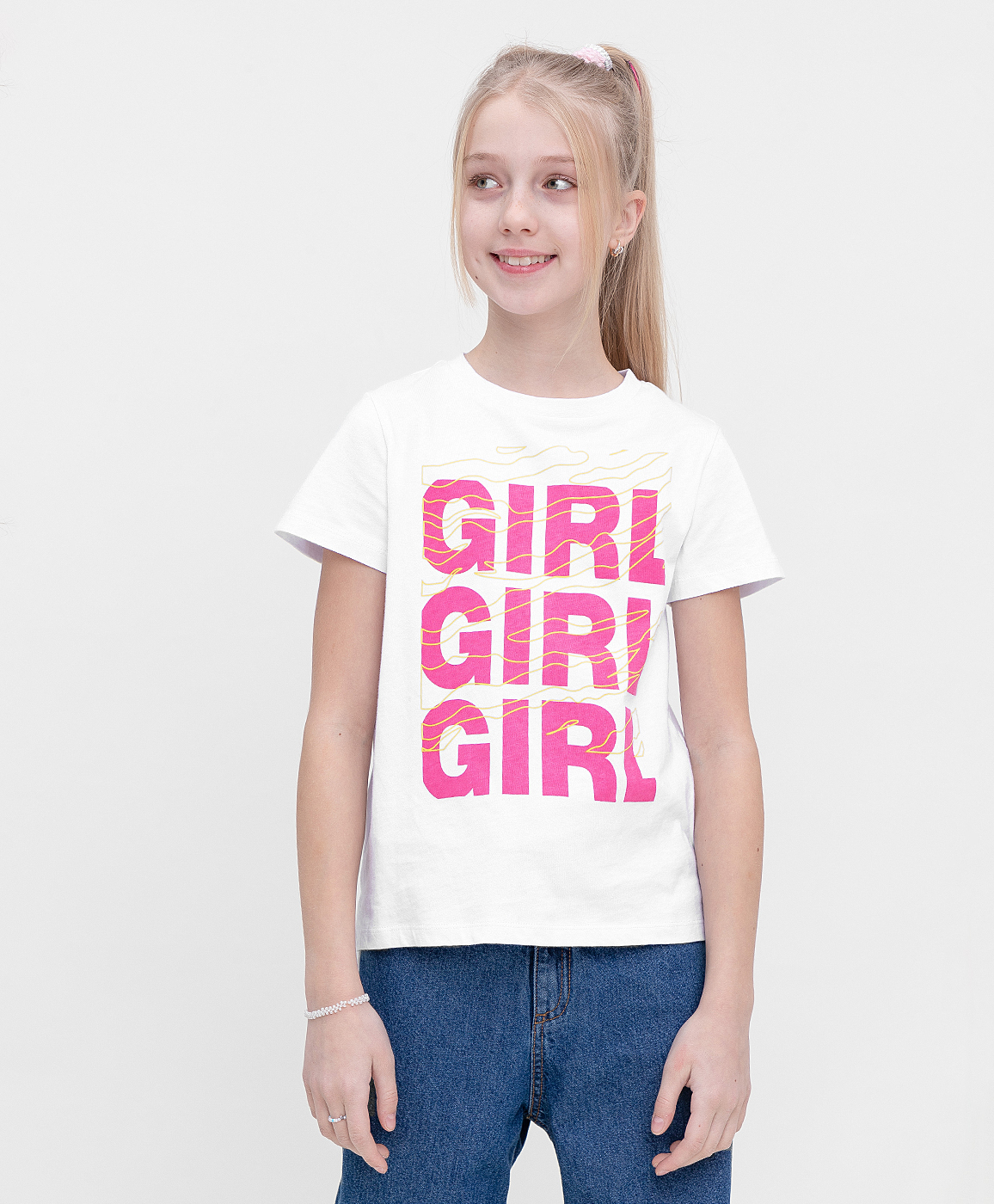 фото Футболка белая button blue