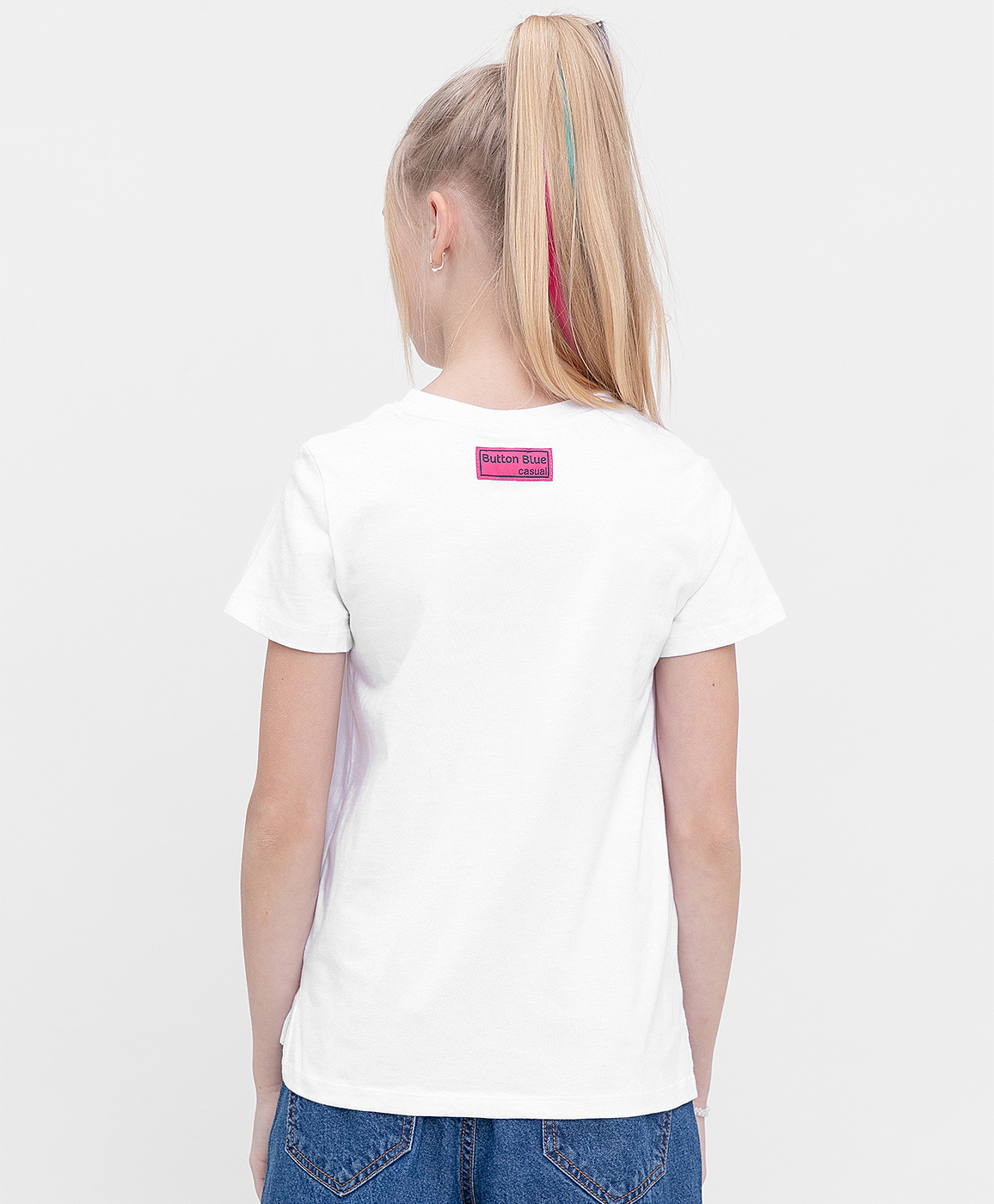 фото Футболка белая button blue