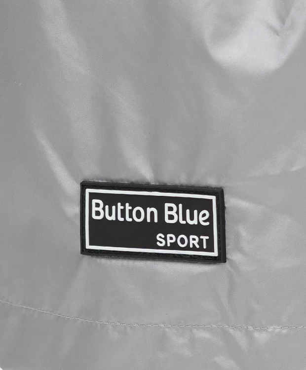 Плащ с металлизированным эффектом серебристый Button Blue