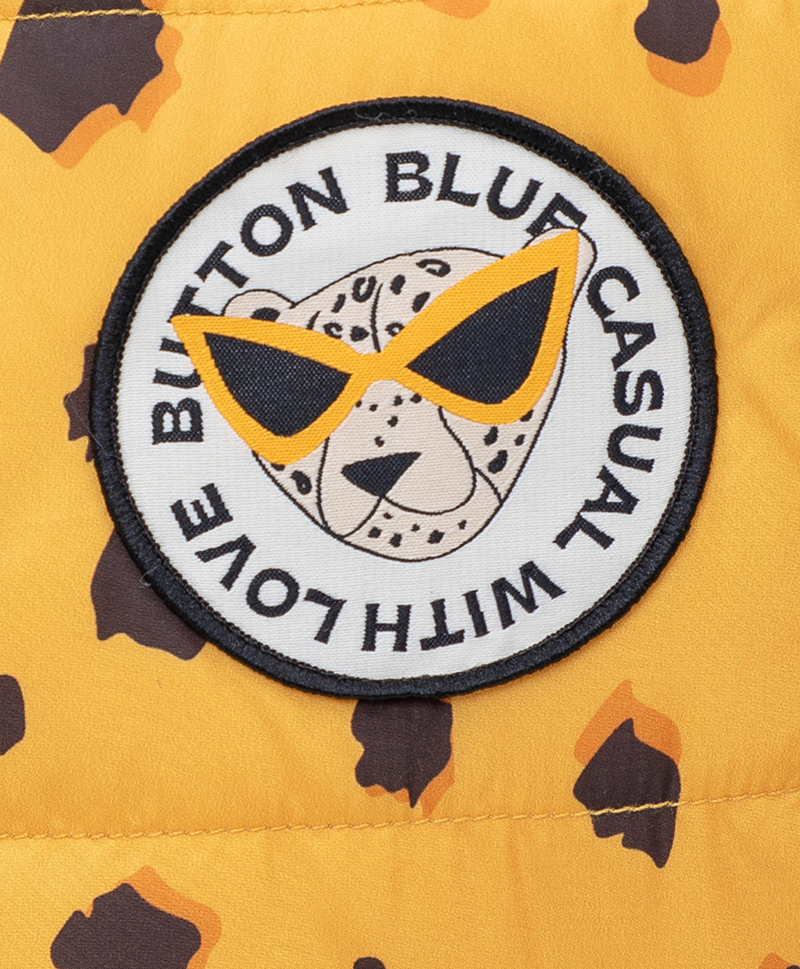 Жилет желтый с капюшоном Button Blue 122BBGMC47022717, размер 128, цвет оранжевый - фото 3