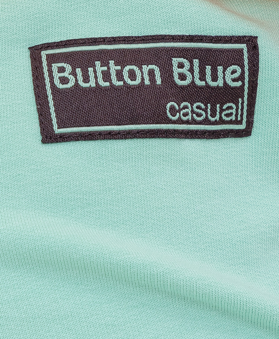 фото Брюки из футера с карманами мятные button blue