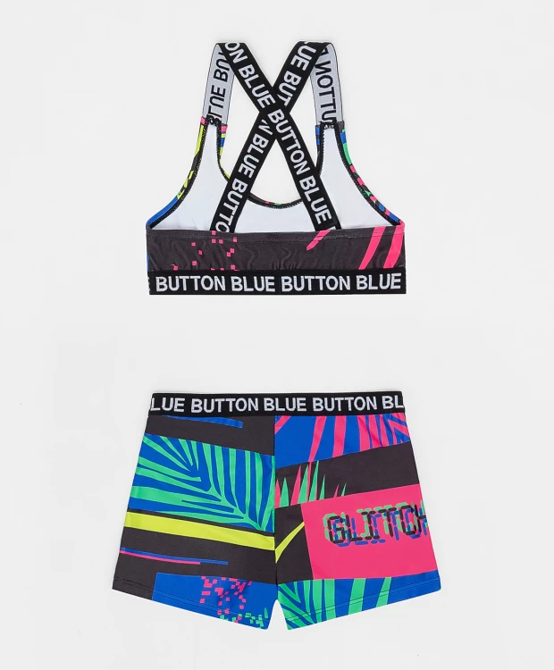 Купальник раздельный черный Button Blue