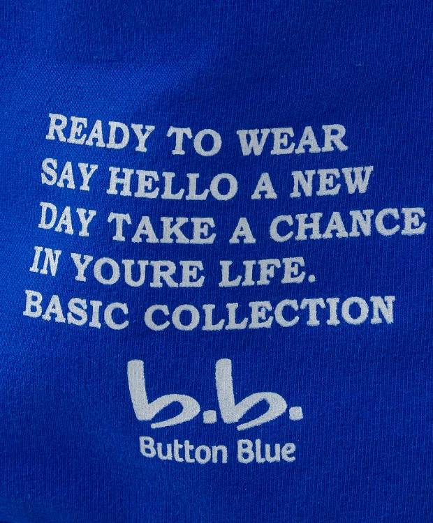 Свитшот оверсайз с текстовым принтом синий Button Blue