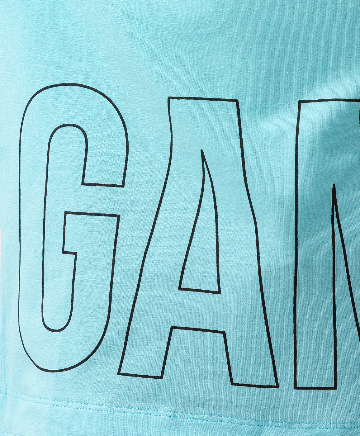 фото Футболка удлиненная голубая button blue