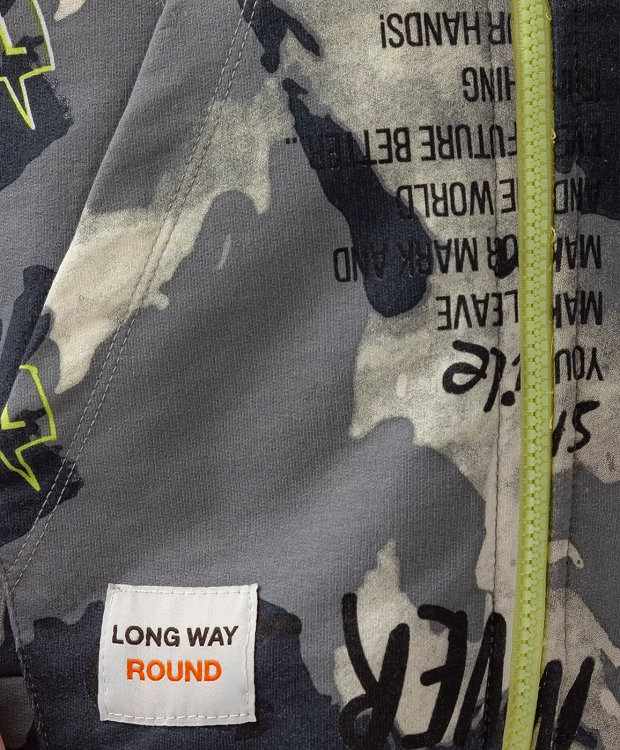 фото Толстовка с капюшоном на молнии button blue (134)