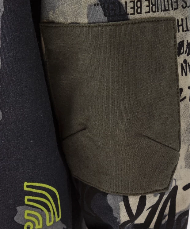 фото Толстовка с капюшоном на молнии button blue (134)