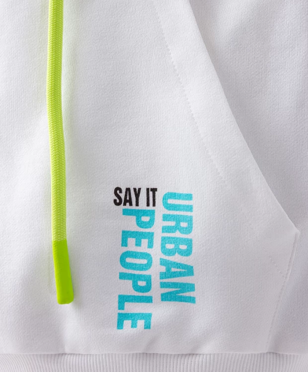 фото Худи оверсайз белое button blue (146)