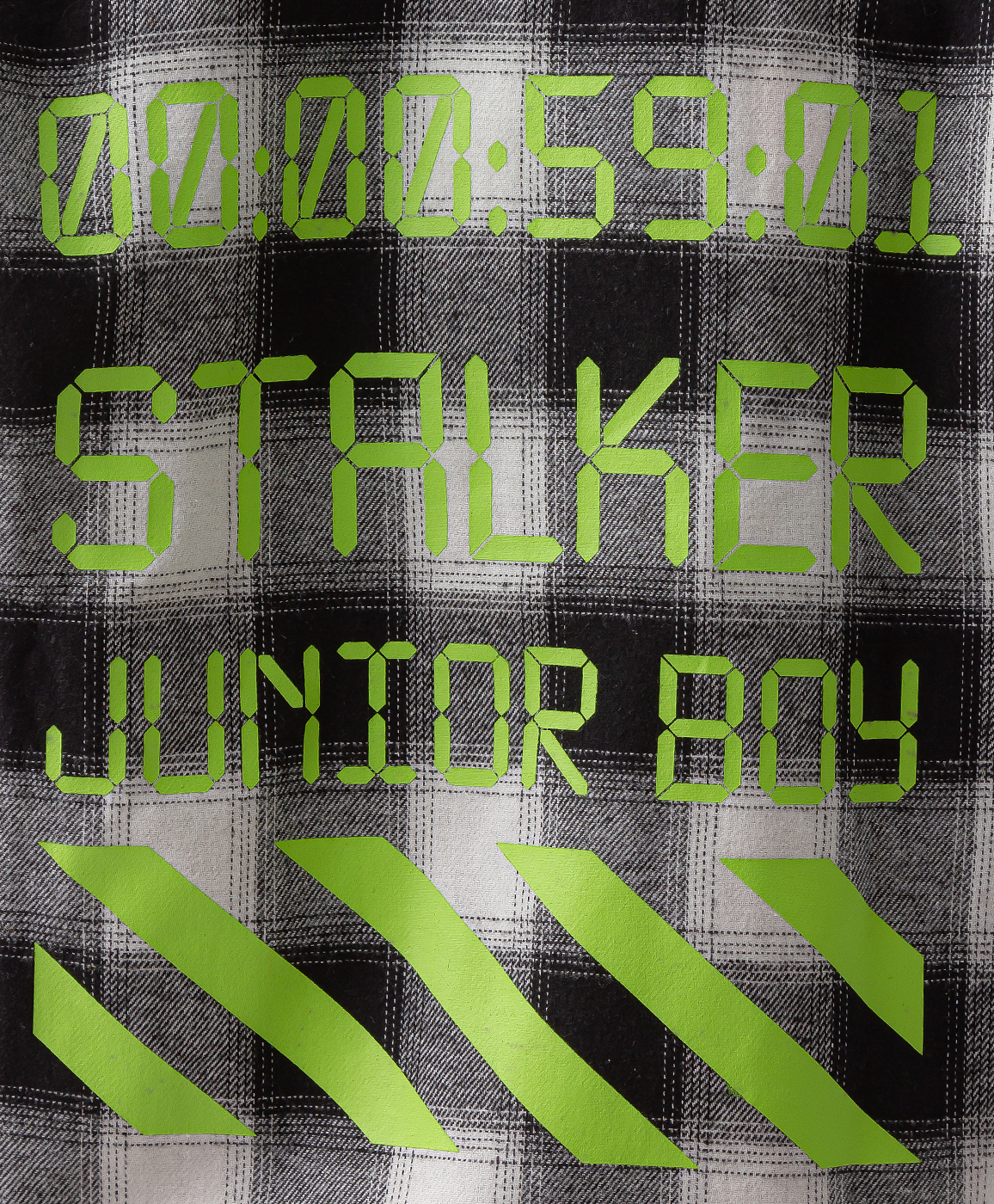 фото Рубашка фланелевая в крупную клетку черно-белая button blue