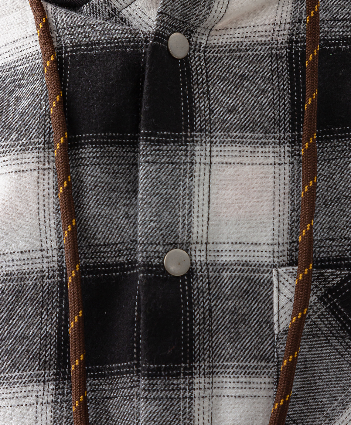 фото Рубашка фланелевая в крупную клетку черно-белая button blue