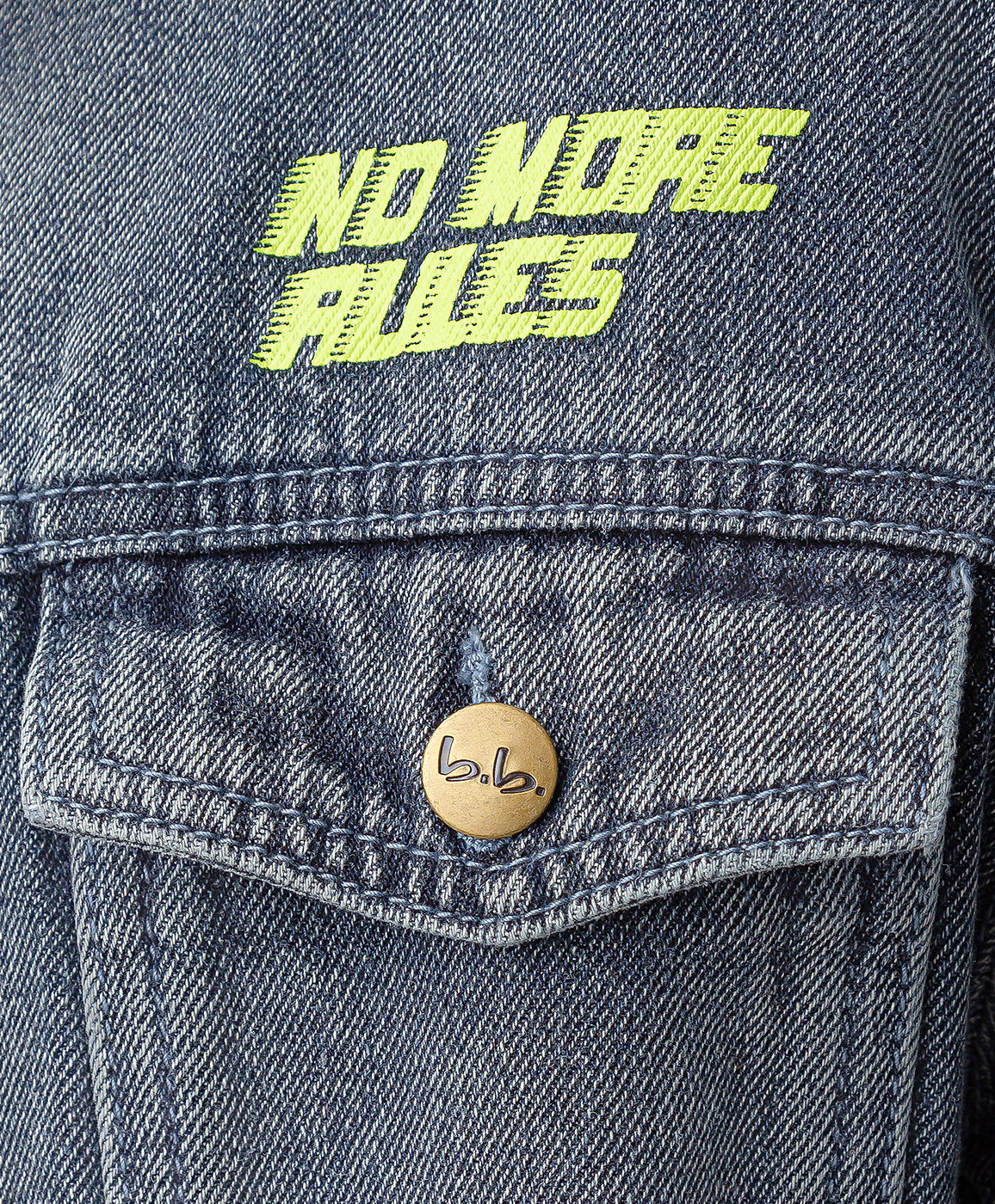 Джинсовая куртка на кнопках Button Blue 123BBBJC40041800, размер 146, цвет серый - фото 2