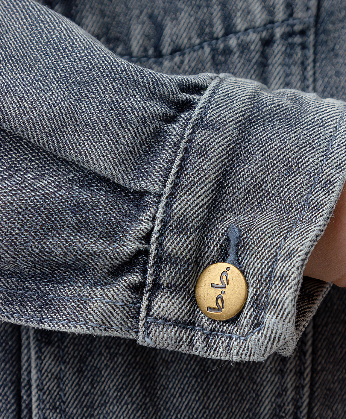 Джинсовая куртка на кнопках Button Blue 123BBBJC40041800, размер 134, цвет серый - фото 4