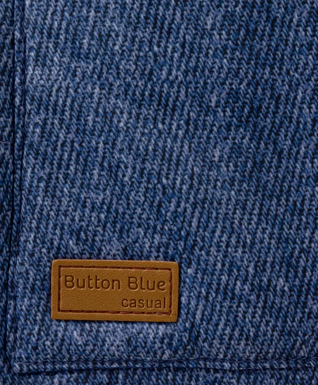 фото Куртка демисезонная с джинсовым принтом синяя button blue (152)