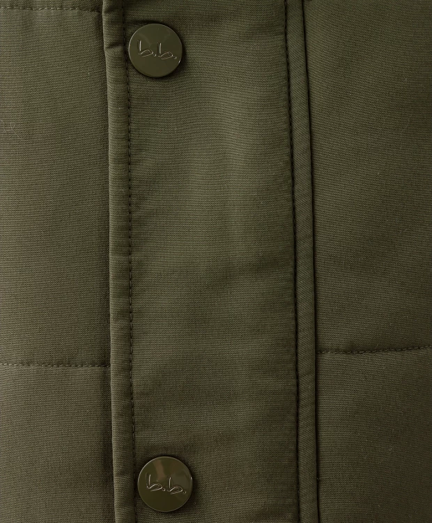 фото Пальто демисезонное цвета хаки button blue (152)
