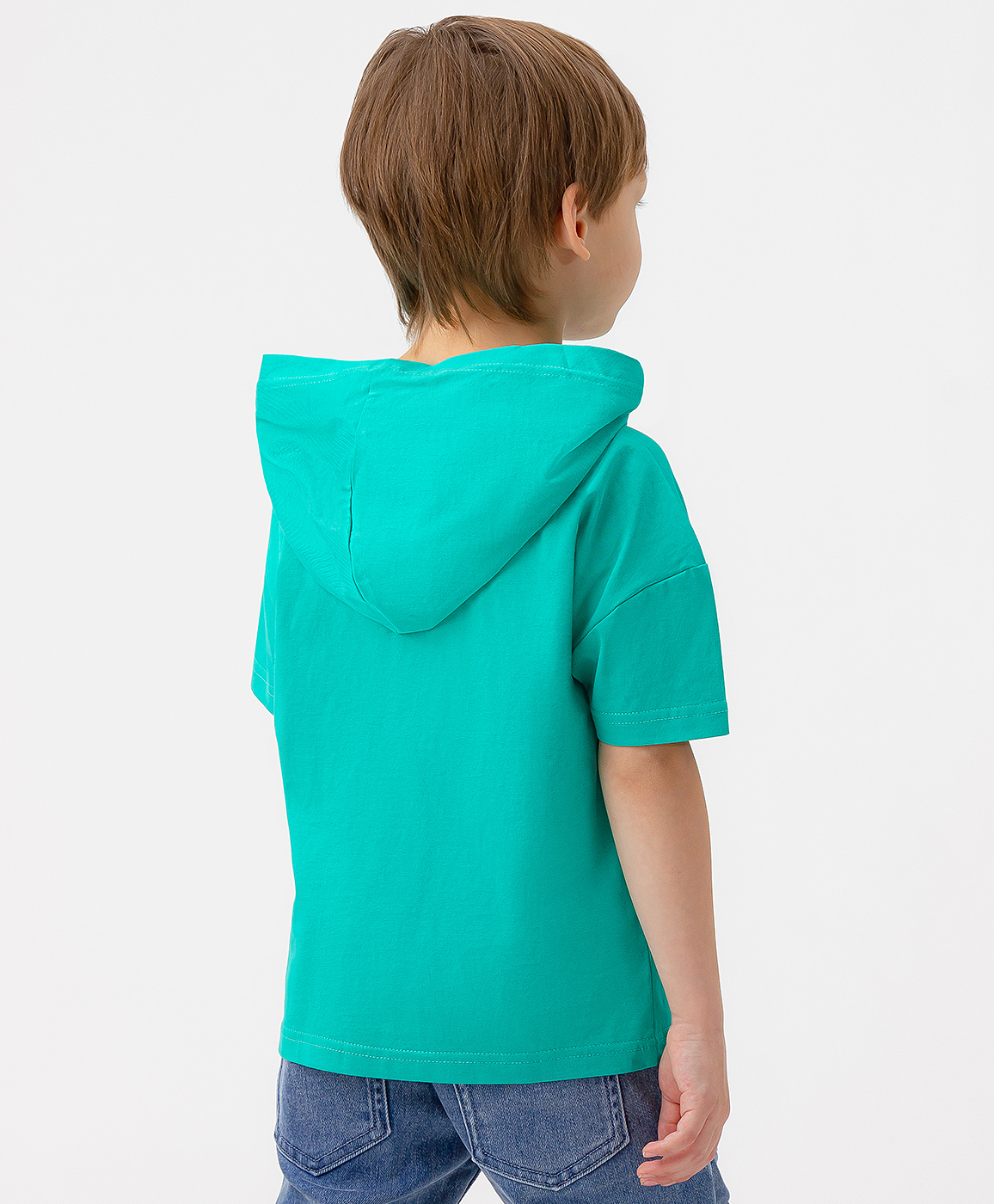 фото Футболка с капюшоном button blue