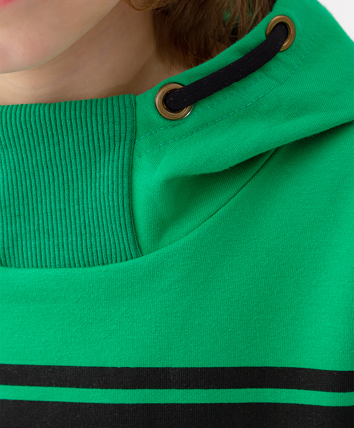 фото Худи с оригинальным принтом зеленое button blue