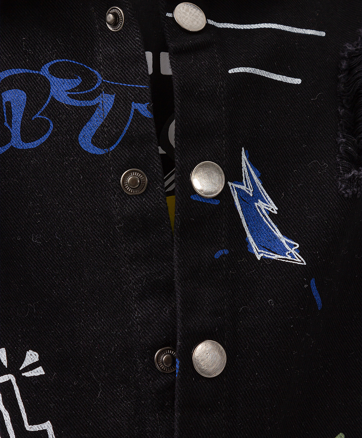 фото Куртка джинсовая на кнопках черная button blue