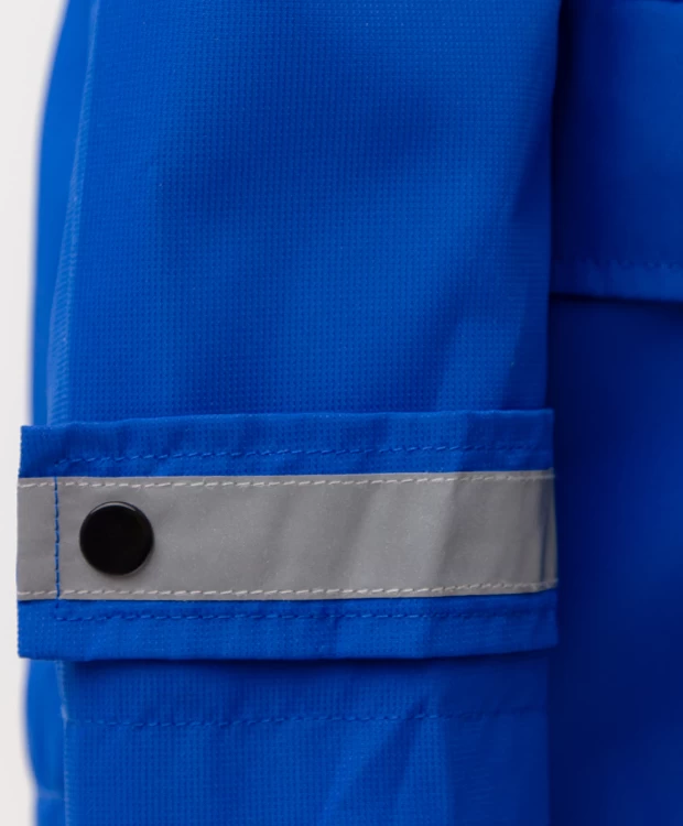 фото Ветровка с контрастным принтом синяя button blue (104)