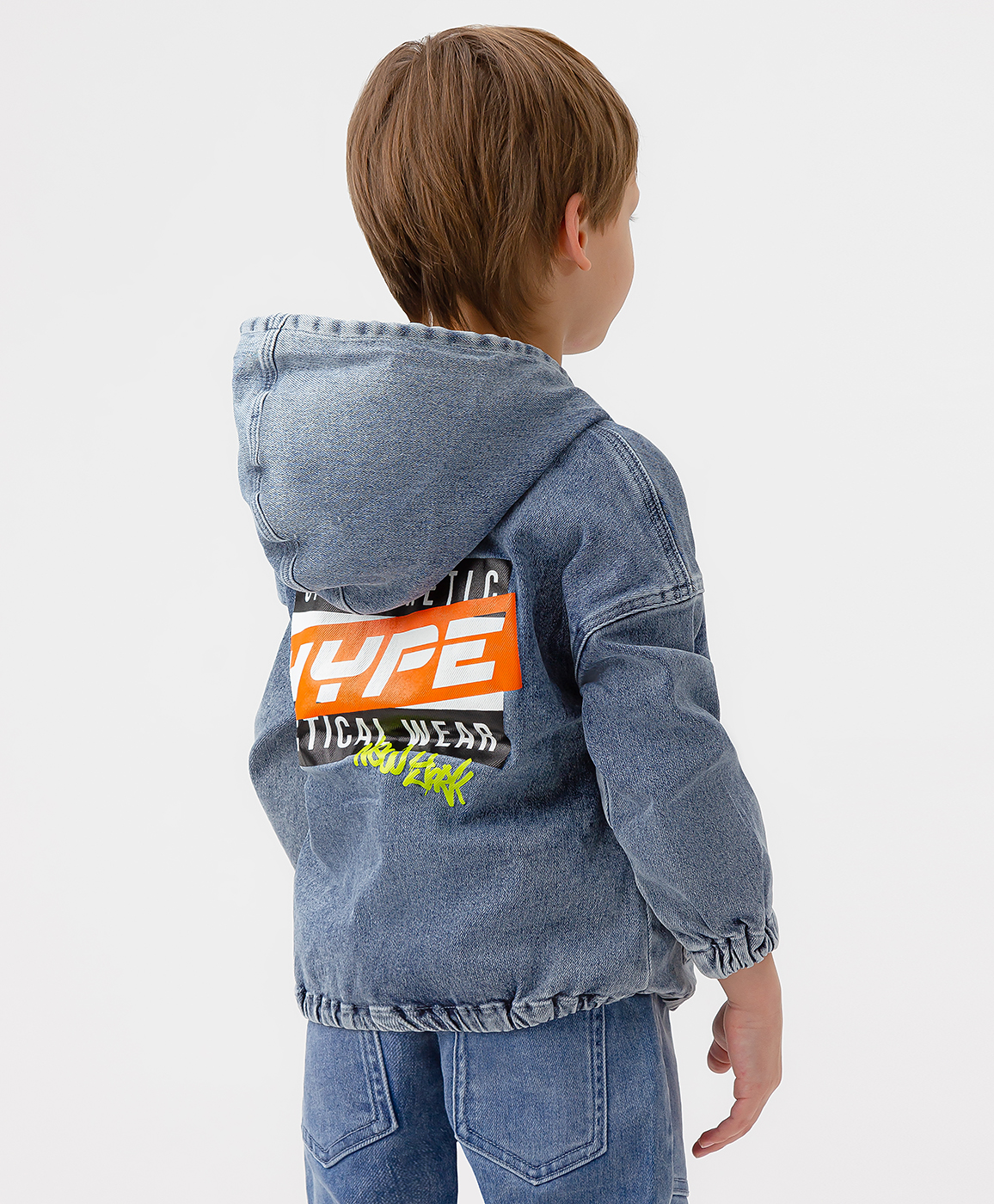 фото Куртка джинсовая на молнии голубая button blue