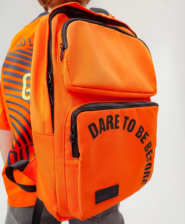 Рюкзак с тремя отделениями оранжевый (One size)