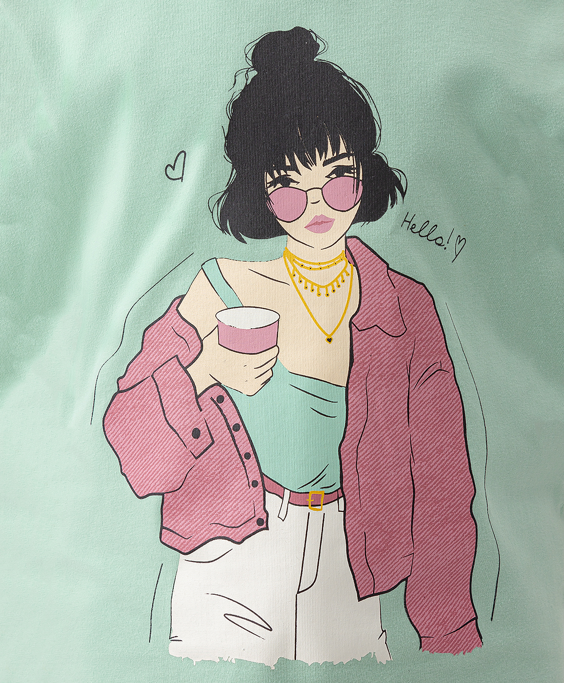 фото Футболка зеленая button blue