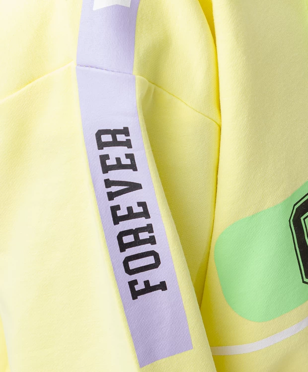 фото Толстовка с капюшоном желтая button blue (134)