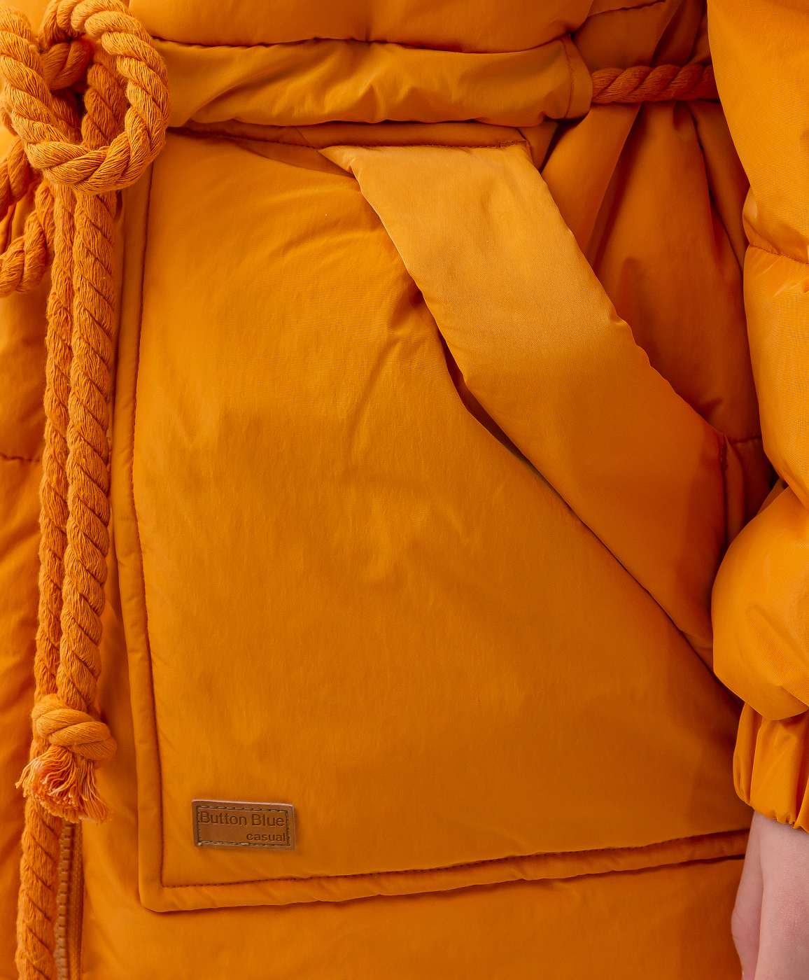 Куртка демисезонная оверсайз желтая Button Blue 123BBGJC41032700, размер 158, цвет желтый - фото 4