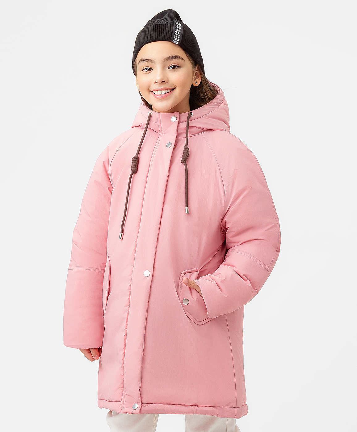 

Пальто демисезонное оверсайз розовое Button Blue, Розовый, 123BBGJC45021200