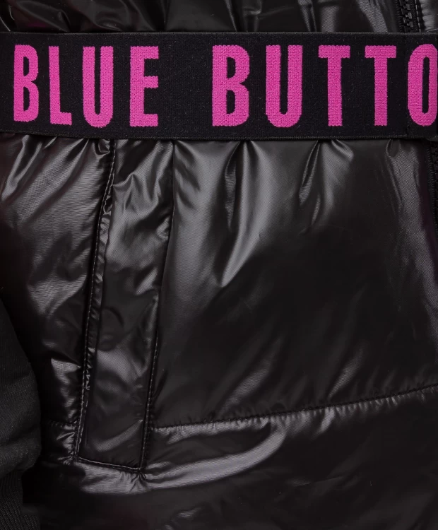 фото Жилет утепленный с поясом черный button blue (134)