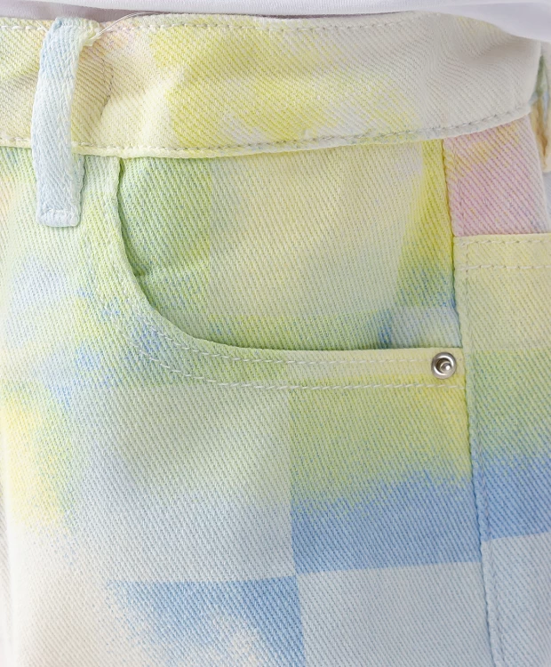 фото Шорты джинсовые на молнии разноцветные button blue (134)