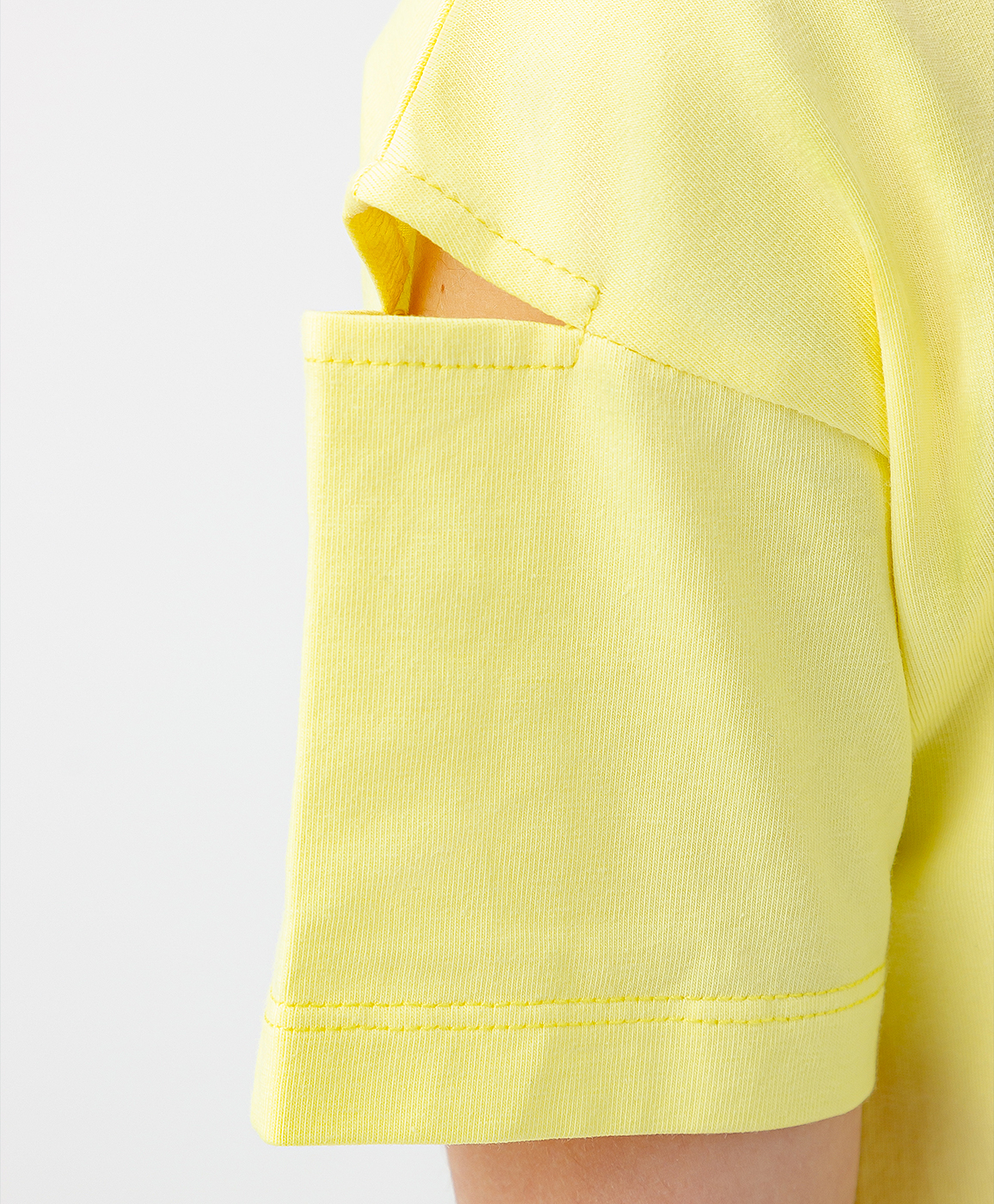фото Платье-футболка с коротким рукавом желтое button blue