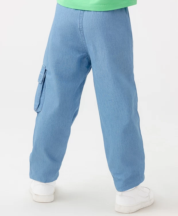Джоггеры джинсовые голубые Button Blue