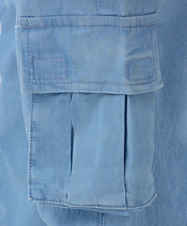 Джоггеры джинсовые голубые Button Blue