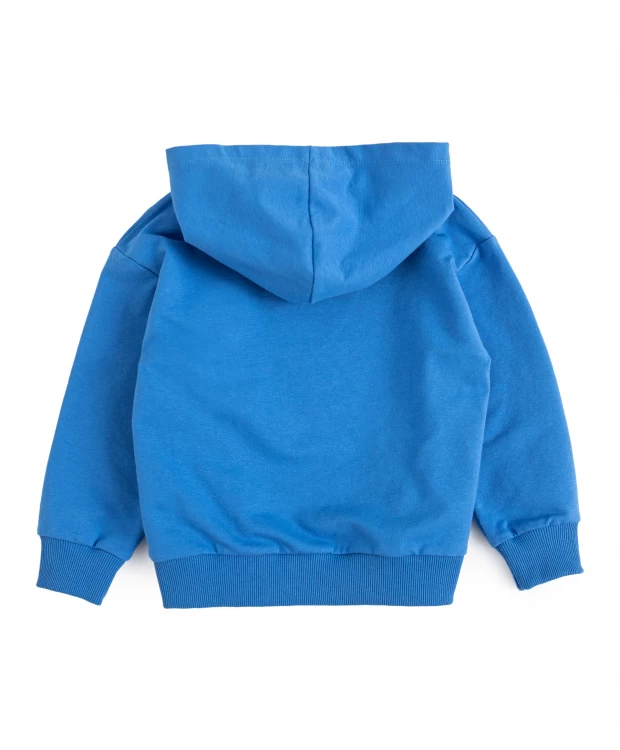 фото Худи оверсайз с капюшоном синее детское button blue (110)