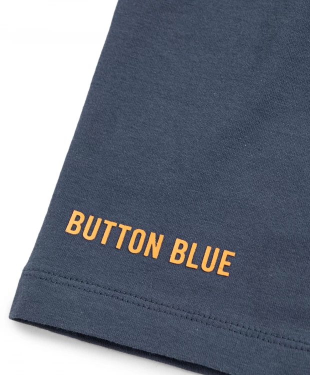 фото Шапка бини без подворота детская button blue (54)