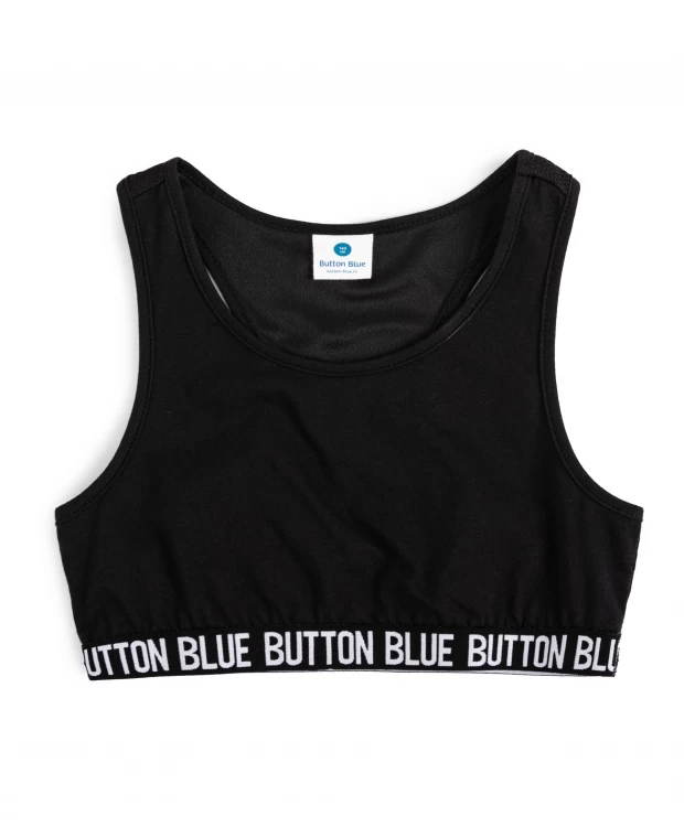 фото Комплект танк-топ и майка сетка мультицвет для девочки button blue (104)