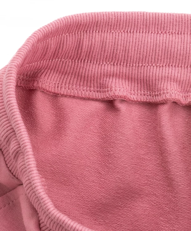 фото Шорты базовые с поясом на резинке розовые для девочки button blue (134)